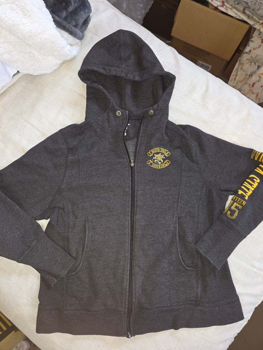 Wichita State Shockers Full Zip Hoodie Gray women's